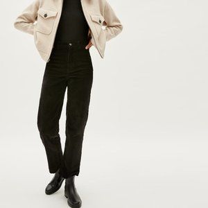 Everlane The Corduroy Wide Leg Pant in Black Size 6 NEW